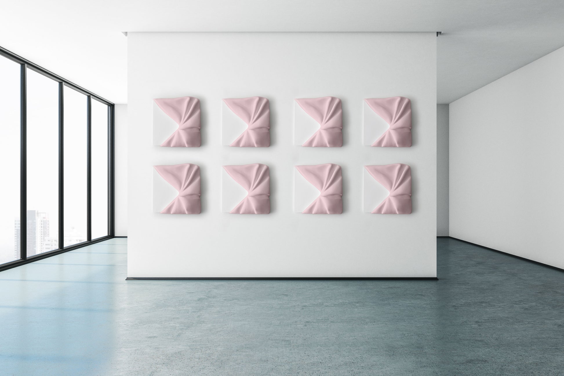 Ribbon Pink 12"x 12" - Erica Menna Art